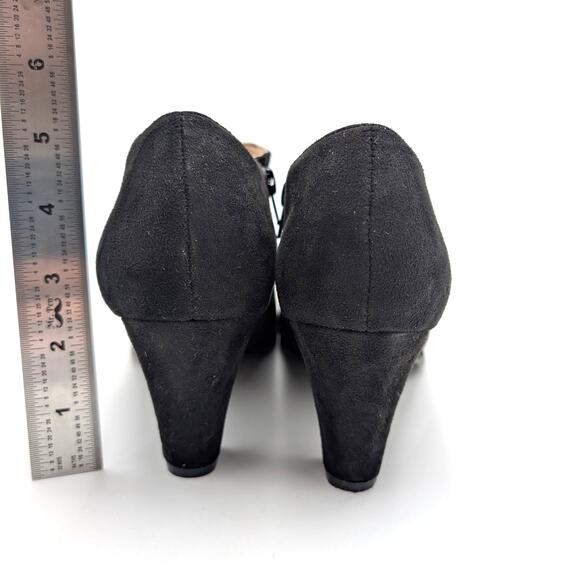 Journee Collection Sanzi Ankle Boots Women's Round Toe Black Size US7D EU37.5 - Picture 4 of 11